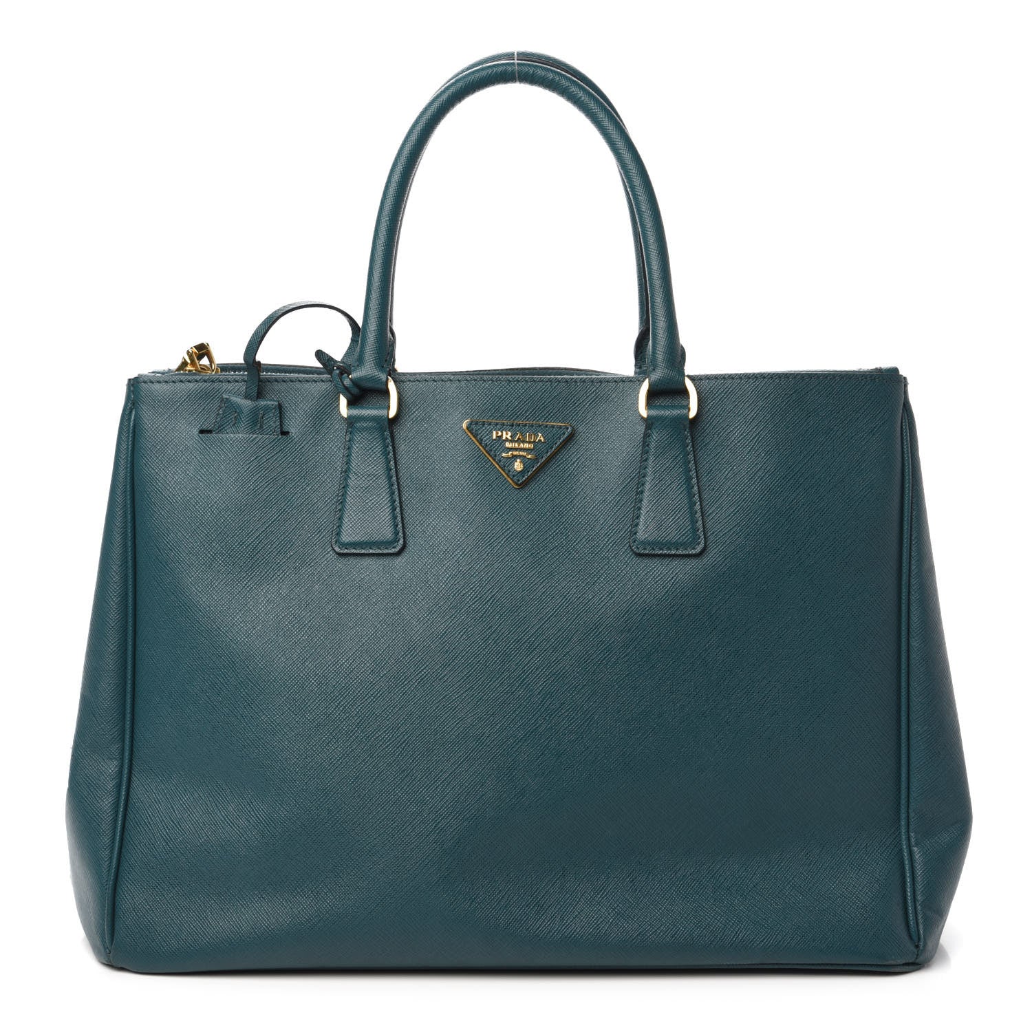 Prada Saffiano Lux Large Galleria Double Zip Tote Ottanio 1 of 10