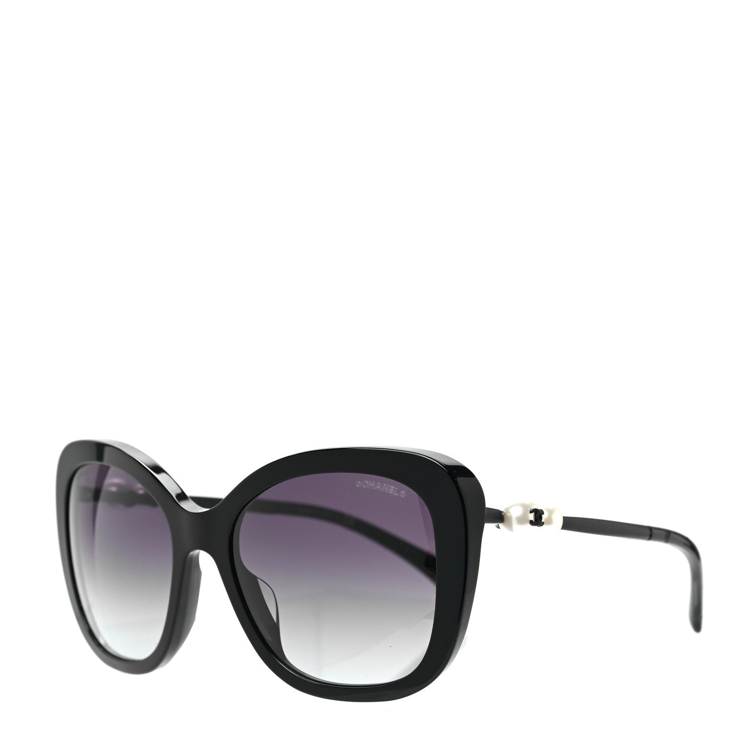 Chanel Acetate Butterfly Winter Pearl Sunglasses 5339-H-A Black 1 of 7