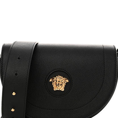 Versace Grained Calfskin La Medusa Small Shoulder Bag Black 7 of 10