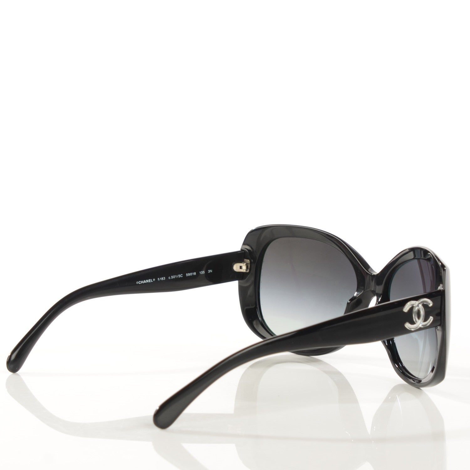 Chanel CC Sunglasses 5183 Black 2 of 6