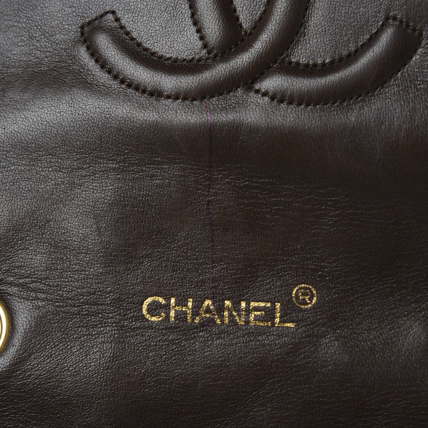 Lambskin Quilted Small Single Flap Brown