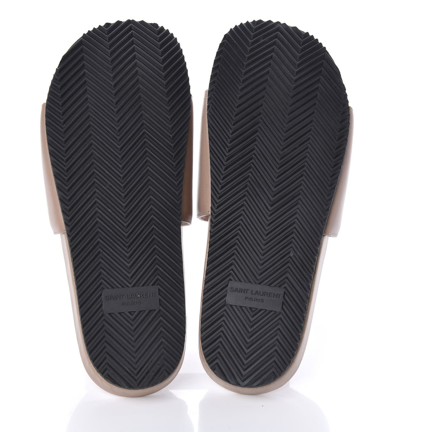 Saint Laurent Lambskin Joan Slide Sandals 38.5 Nude 5 of 10