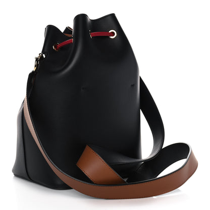 Fendi Vitello Grace F is Fendi Stamp Patch Perforated Small Mon Tresor Bucket Bag Black 3 of 11