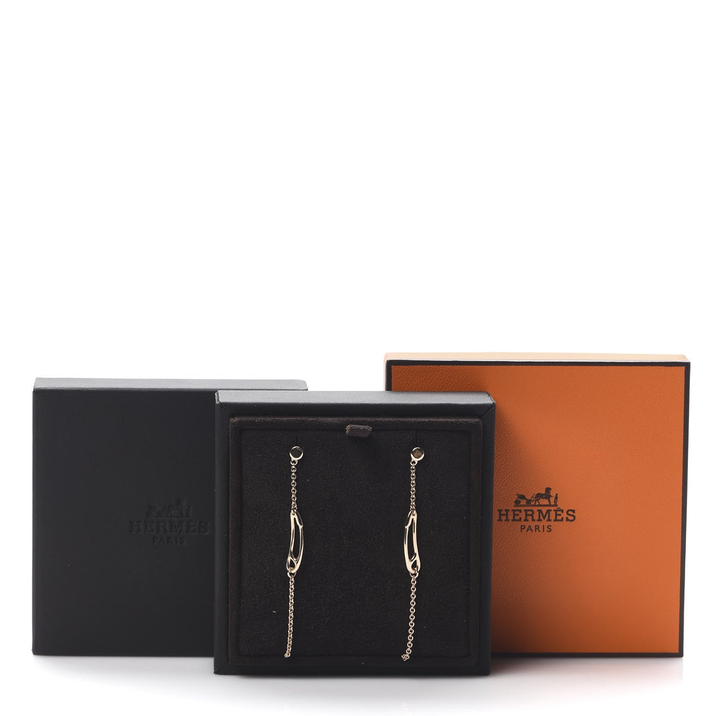 18K Rose Gold TPM Chaine D'Ancre Punk Earrings