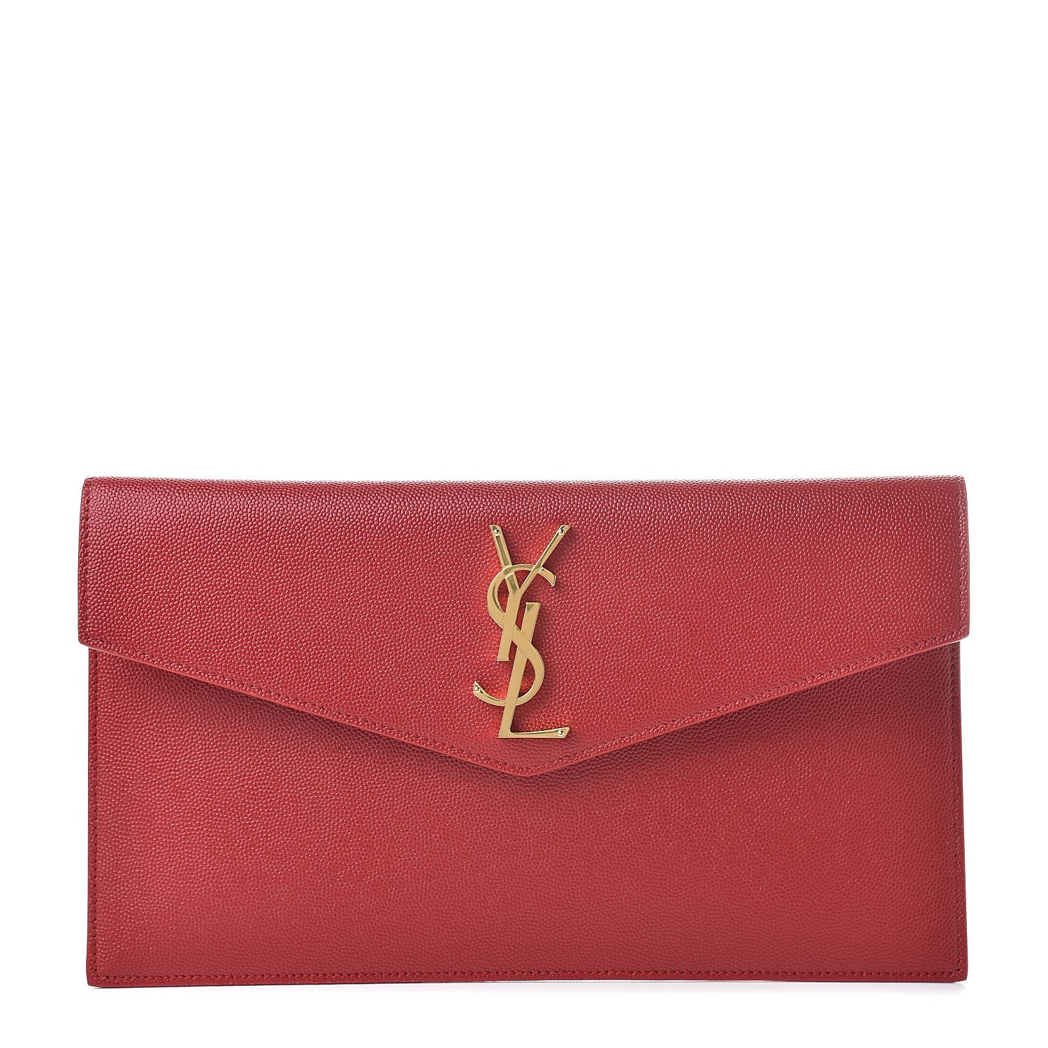 Saint Laurent Grain De Poudre Uptown Pouch Red 1 of 7