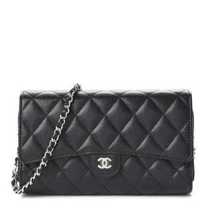 Chanel Caviar Quilted Wallet on Removable Chain Black 1 of 12