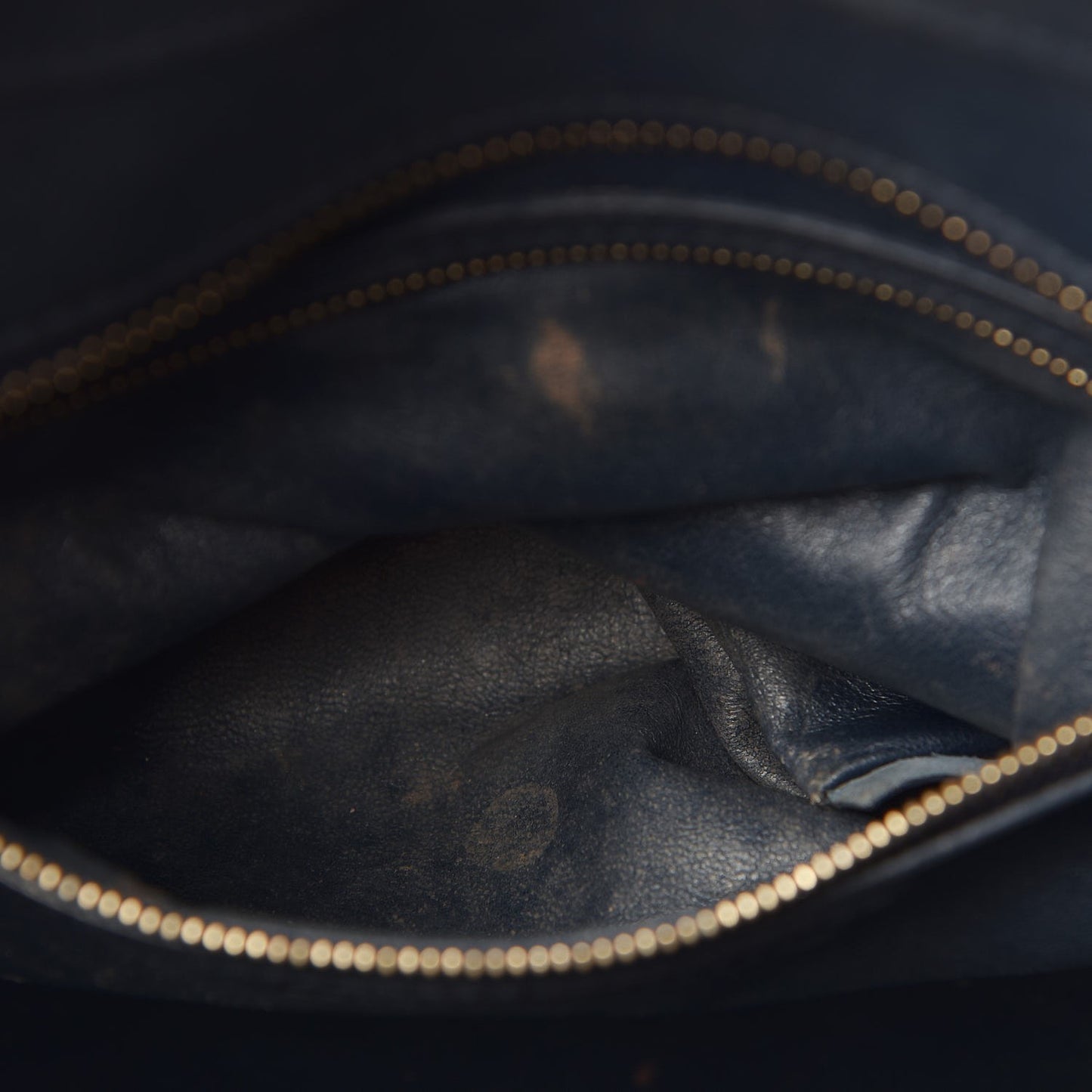 Smooth Calfskin Mini Luggage Navy Blue