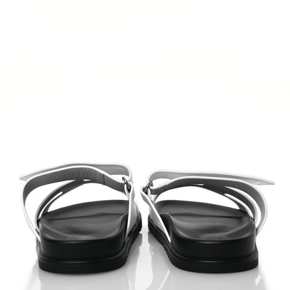 Hermes Calfskin Womens Chypre Sandals 41.5 White 5 of 10