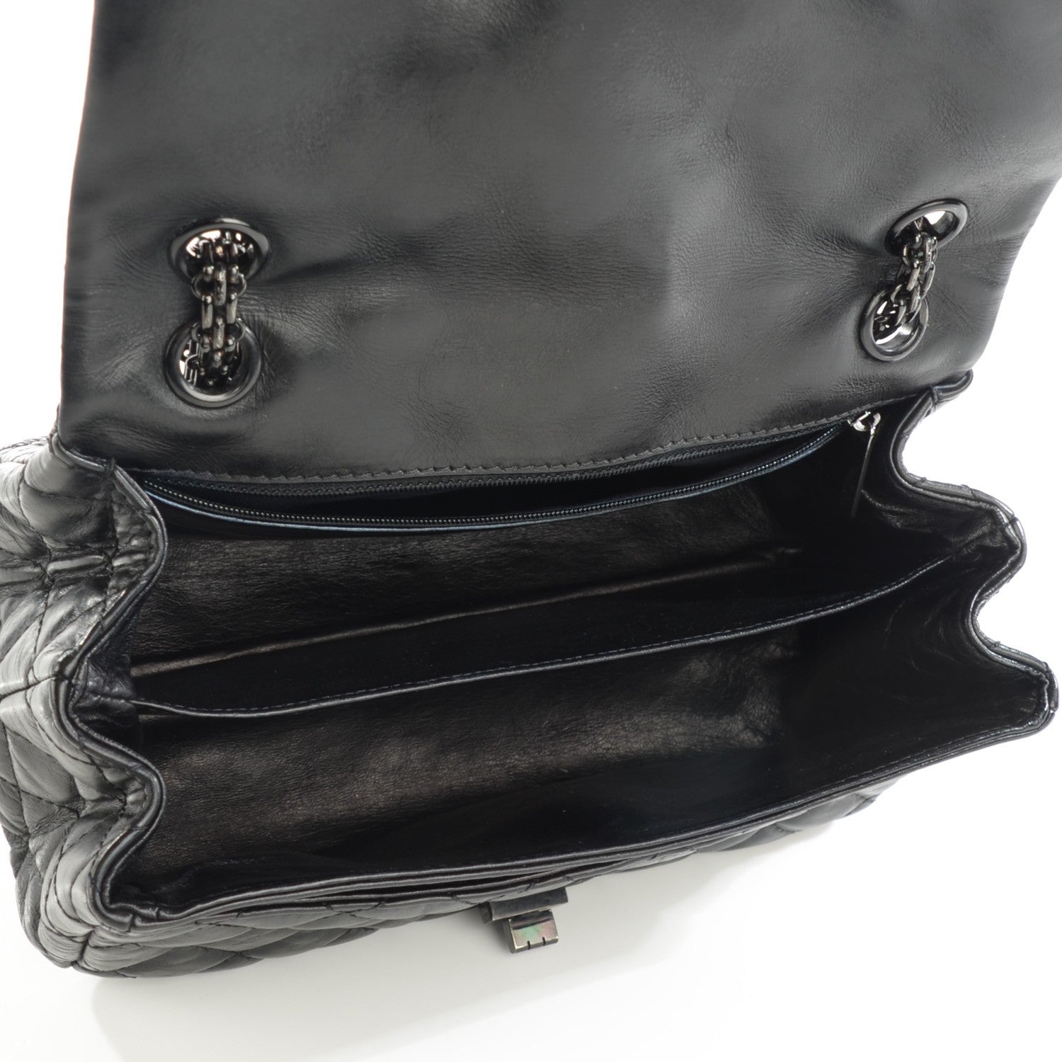 Chanel Aged Calfskin Quilted Accordion Reissue 2.55 Flap Black 5 of 8