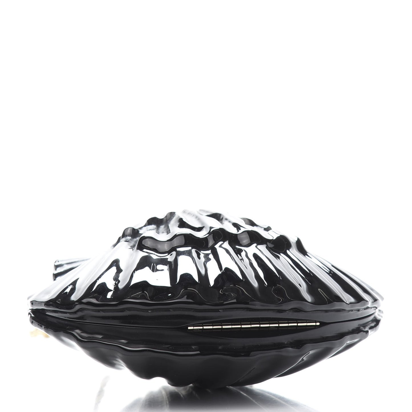 Plexiglass Evening On The Beach Shell Clutch Black