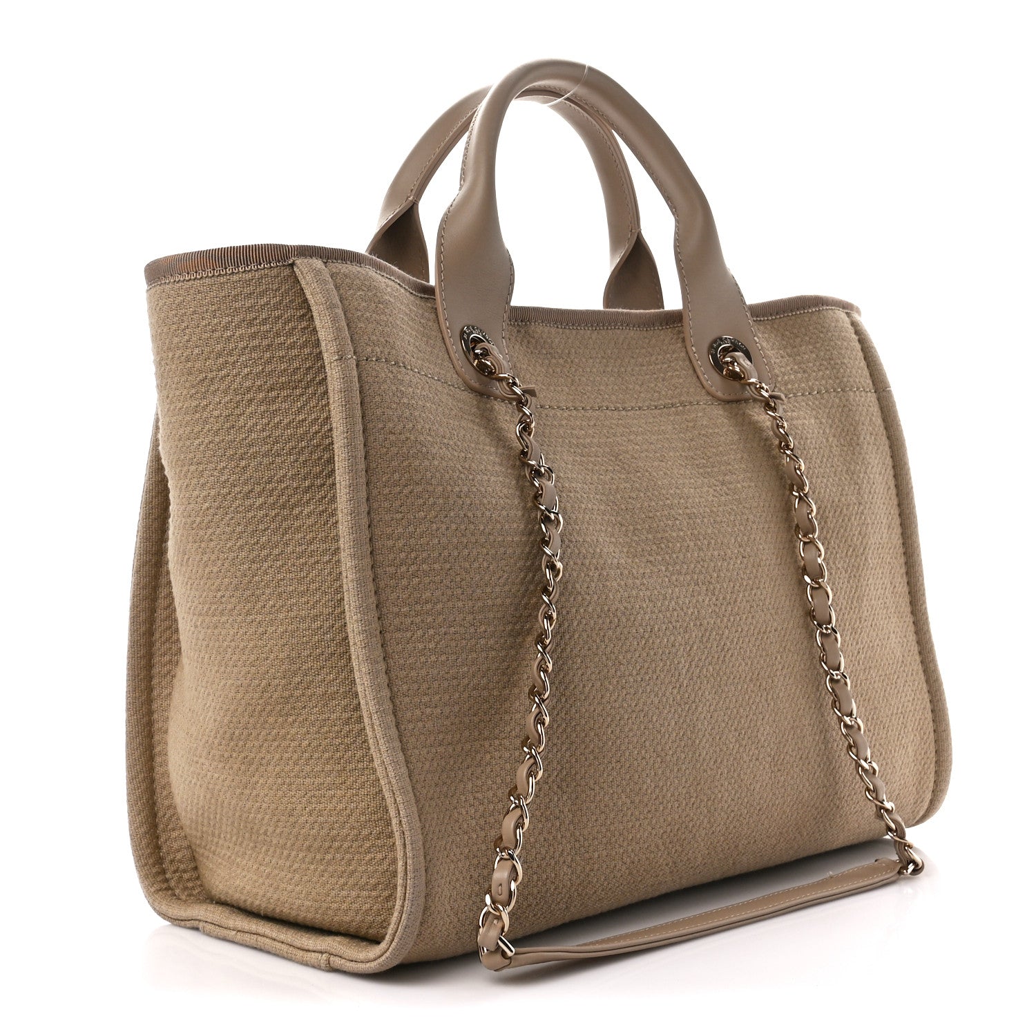 Chanel Mixed Fibers Small Deauville Tote Beige 7 of 24
