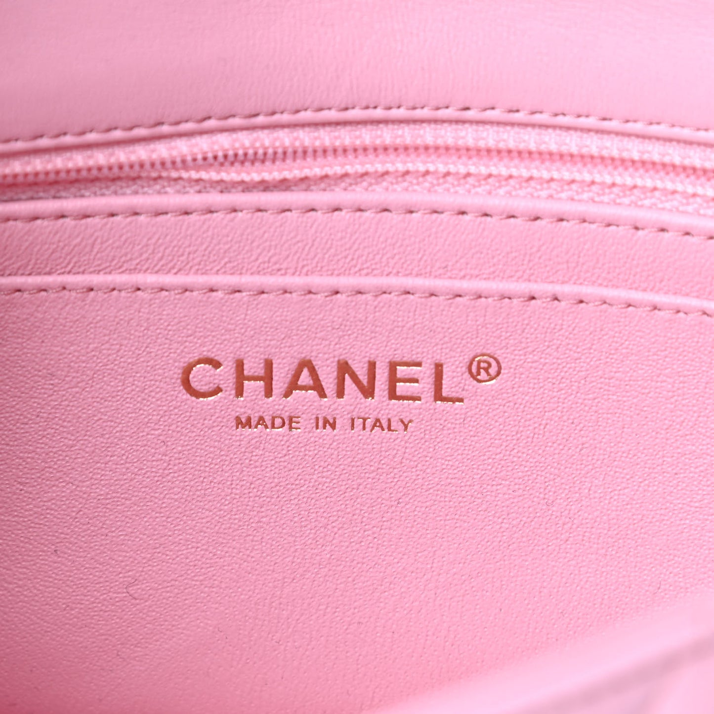 Lambskin Quilted Mini Rectangular Flap Pink