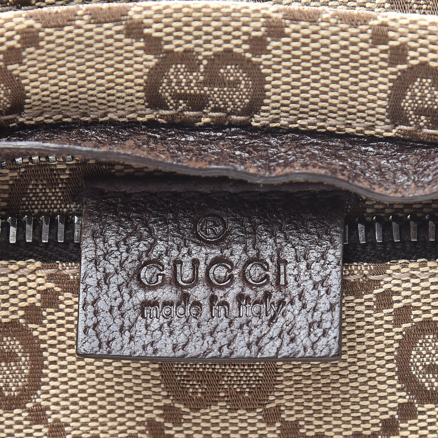 GG Monogram Web Double Pocket Belt Bag Dark Brown