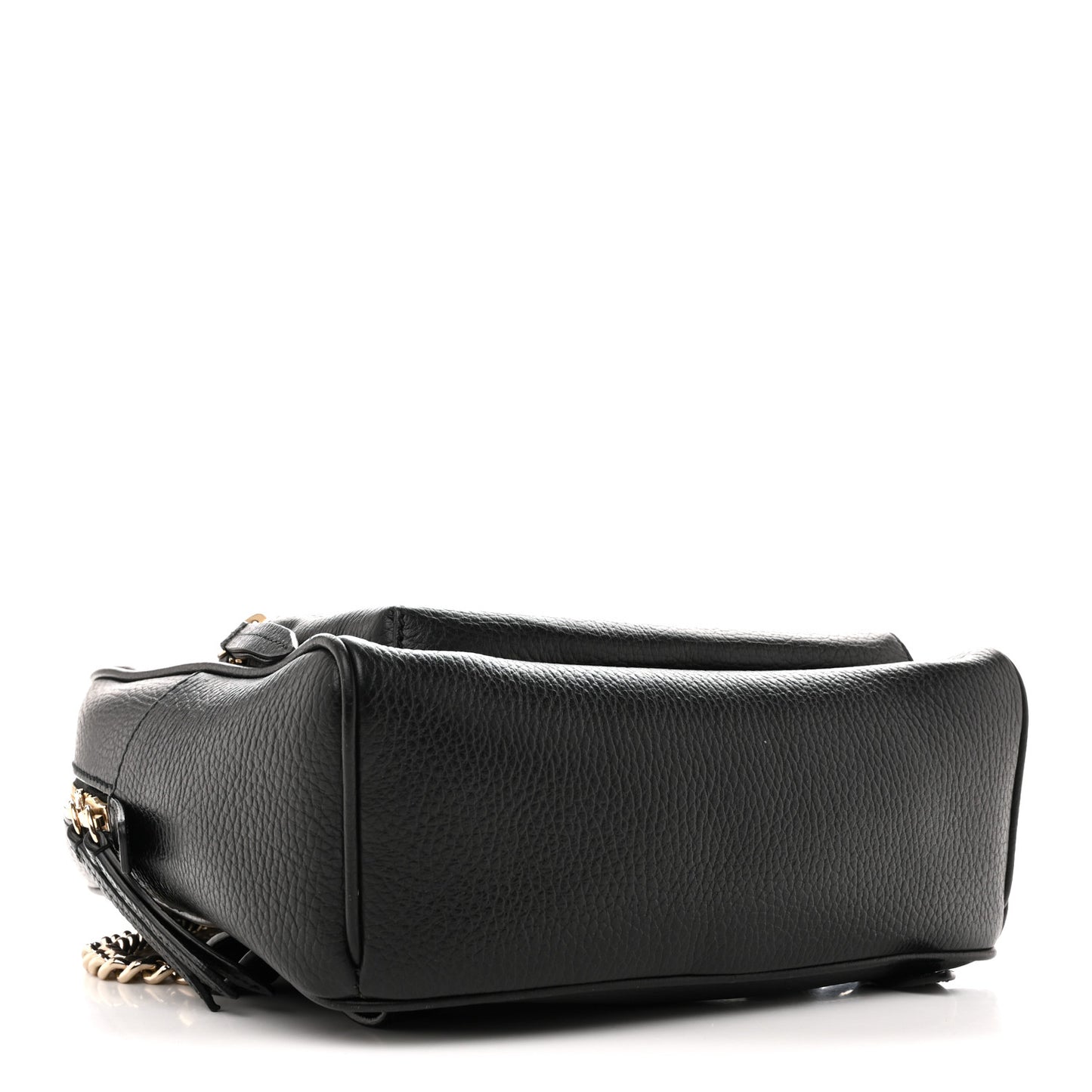 Pebbled Calfskin Soho Chain Backpack Black
