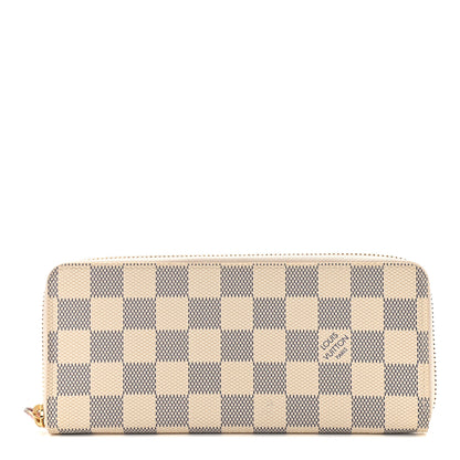Louis Vuitton Damier Azur Clemence Wallet Rose Ballerine 1 of 9