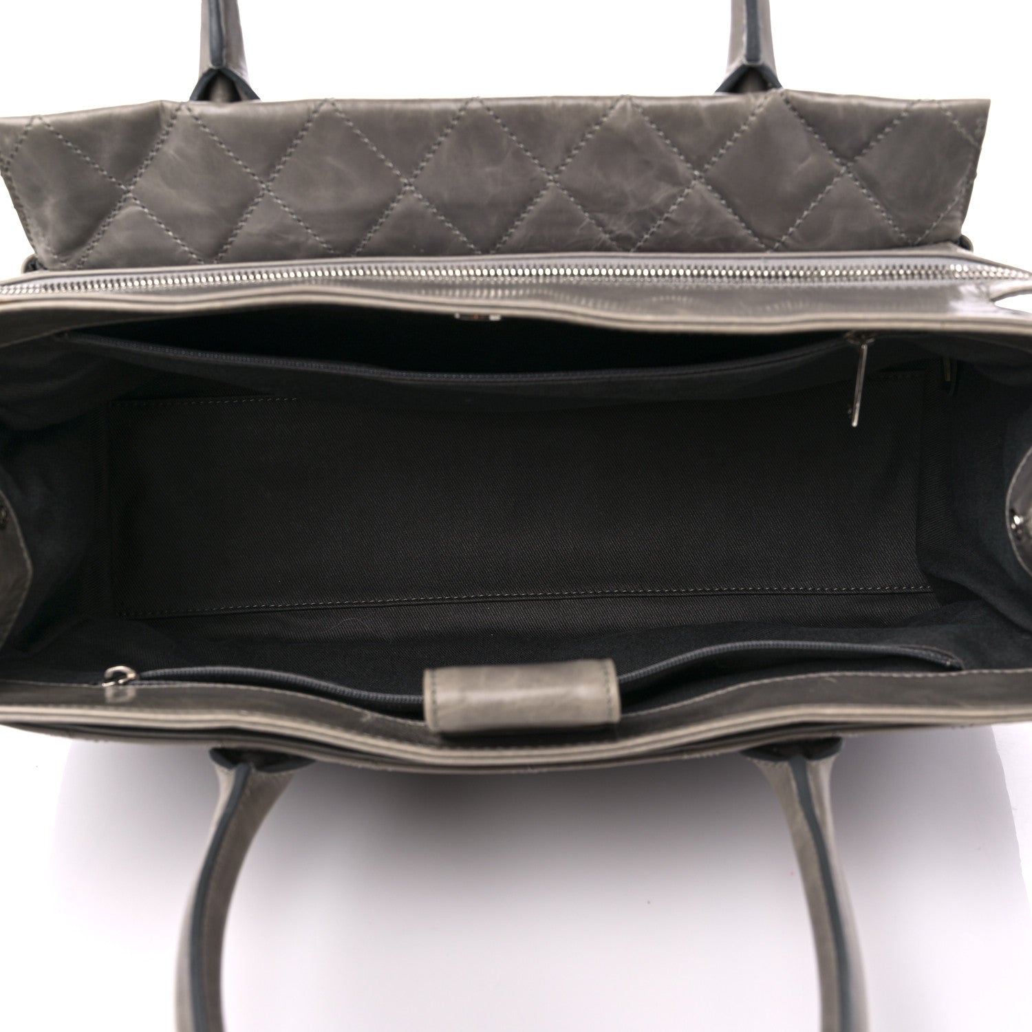 Chanel Glazed Calfskin Small New Portobello Grey 6 of 17