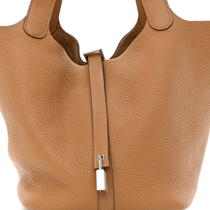 Hermes Taurillon Clemence Picotin Lock 22 MM Biscuit 8 of 11