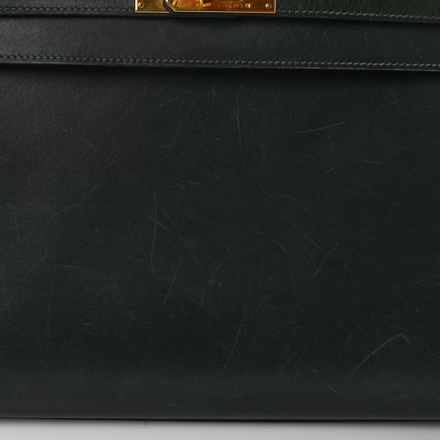 Hermes Box Kelly Sellier 32 Vert Fonce 8 of 13