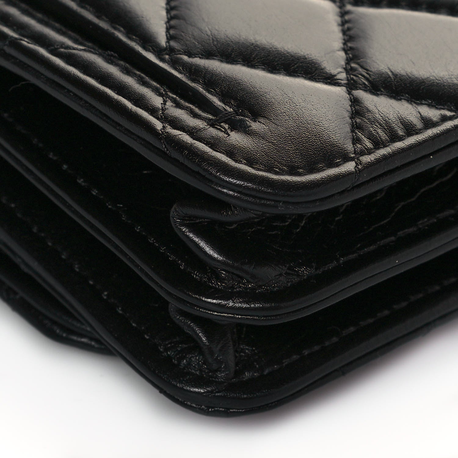 Chanel Calfskin Quilted Mini Maxi Pearls Wallet On Chain WOC Black 11 of 15