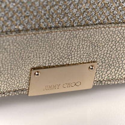 Jimmy Choo Glitter Fabric Reese Clutch Wallet Metallic 7 of 11