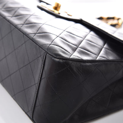 Chanel Lambskin Quilted XL Jumbo Single Flap Black 10 of 16