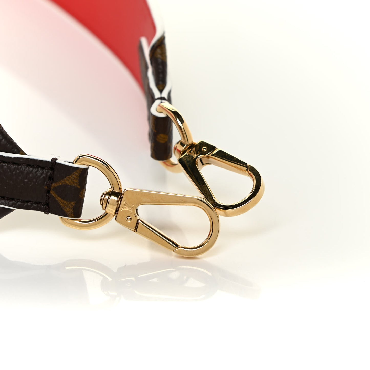 Monogram Bandouliere Shoulder Strap Red