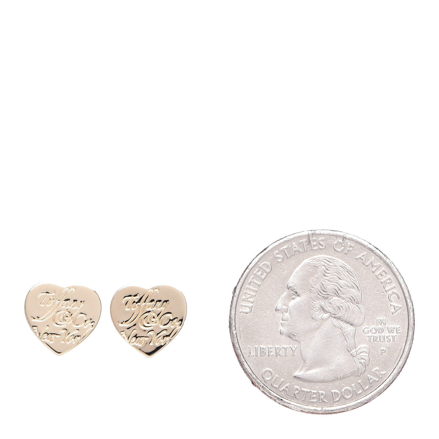 Tiffany 18K Yellow Gold Notes Heart Earrings 2 of 4