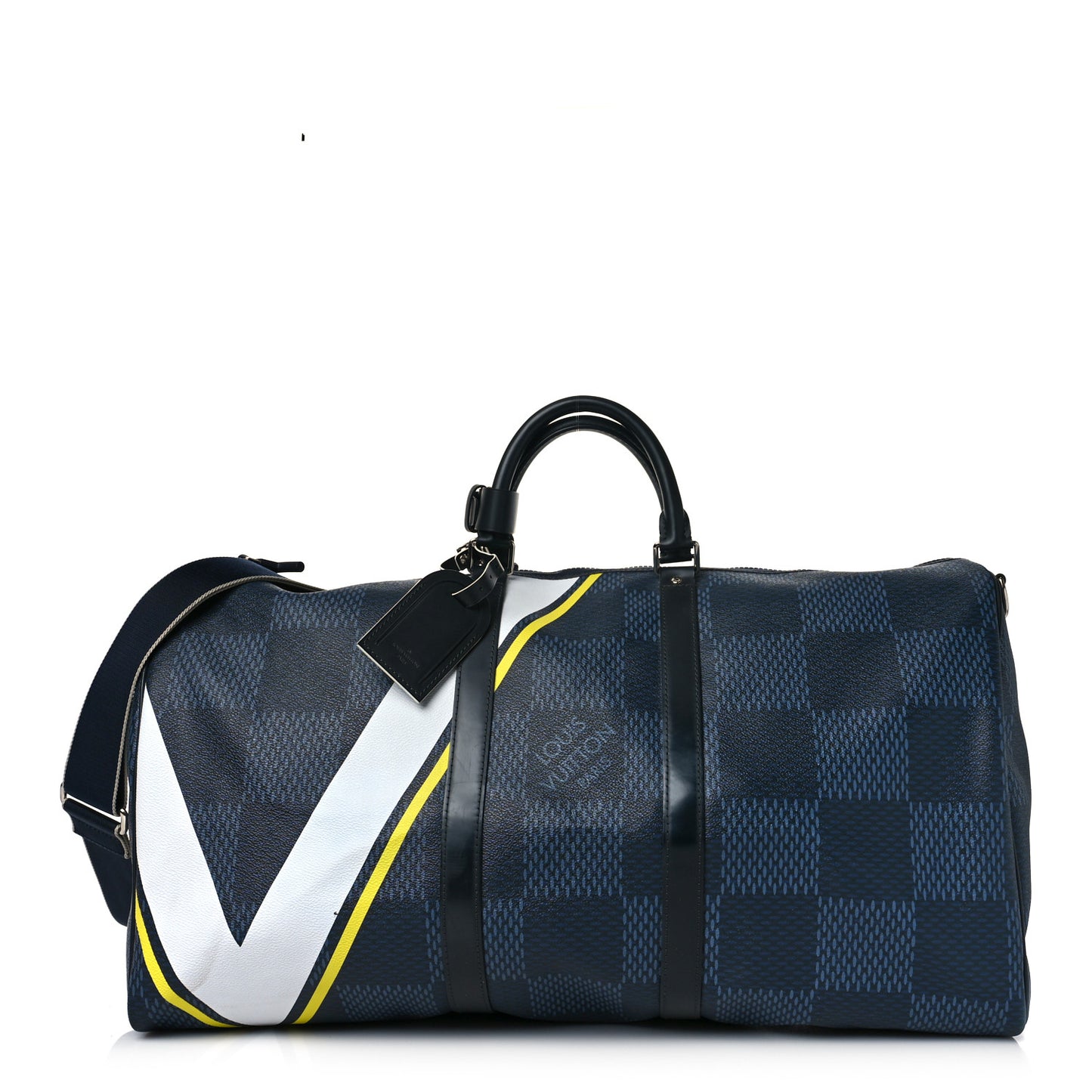 Damier Cobalt Latitude America's Cup Keepall Bandouliere 55 Yellow