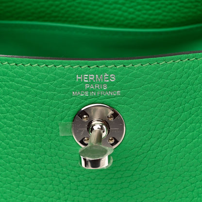 Hermes Taurillon Clemence Mini Lindy 20 Vert Comics 6 of 10