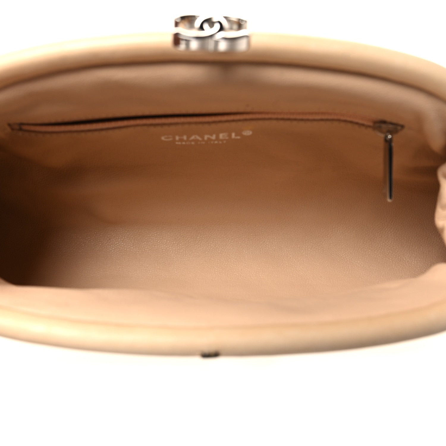 Chanel Lambskin Quilted Timeless Clutch Beige Clair 5 of 11