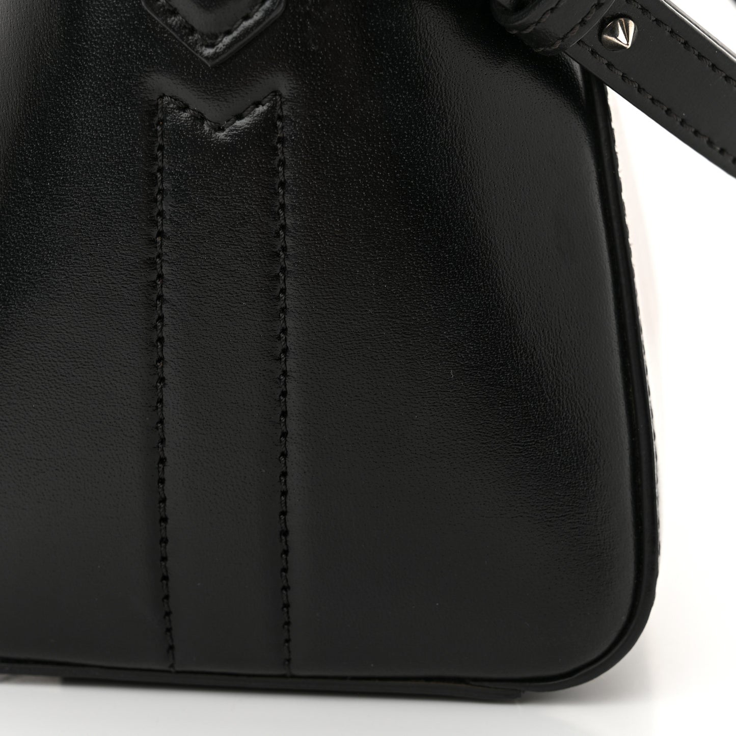 Shiny Lord Calfskin Mini Antigona Black