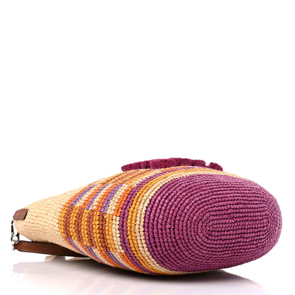 Loewe Raffia Paula's Ibiza Rainbow Slit Tote Bag Natural Multicolor 4 of 7
