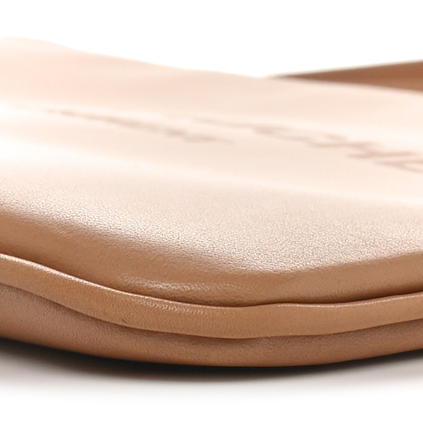 Calfskin Rive Gauche Zipped Pouch Vintage Brown Gold