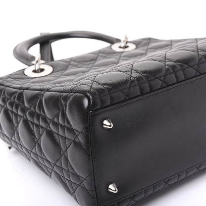 Christian Dior Lambskin Cannage Medium Lady Dior Black 7 of 10