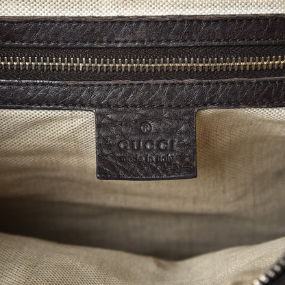 Gucci Calfskin Vintage Web Medium Boston Dark Brown 6 of 18