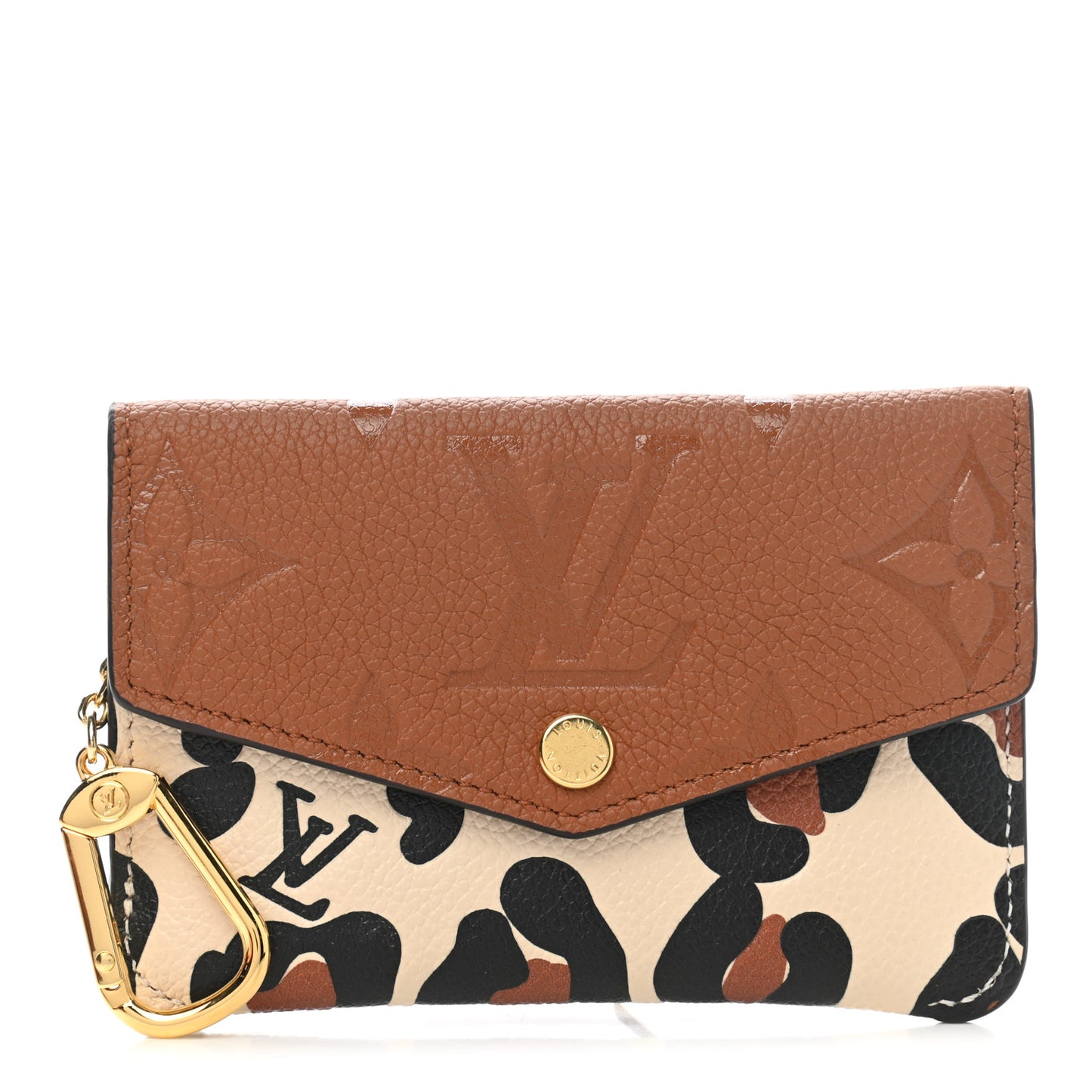 Empreinte Monogram Giant Wild At Heart Key Pouch Caramel