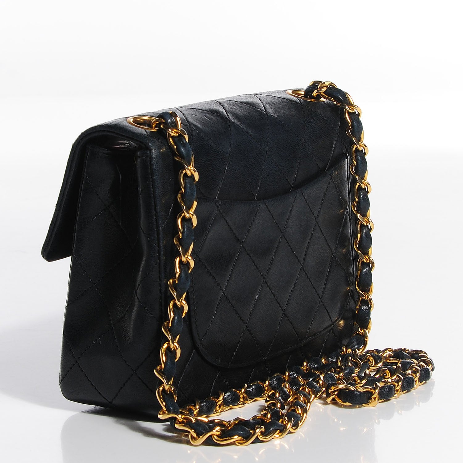 Chanel Lambskin Quilted Mini Square Flap Black 3 of 10