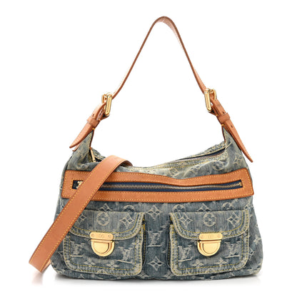 Louis Vuitton Monogram Denim Baggy PM Long Strap Blue 1 of 12