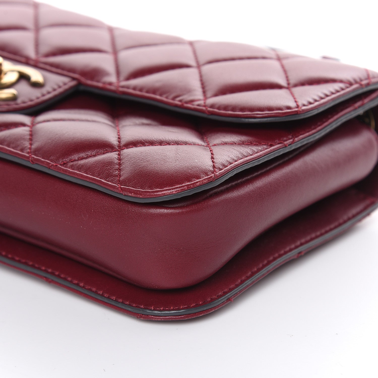 Chanel Calfskin Perfect Edge Medium Flap Burgundy 9 of 12