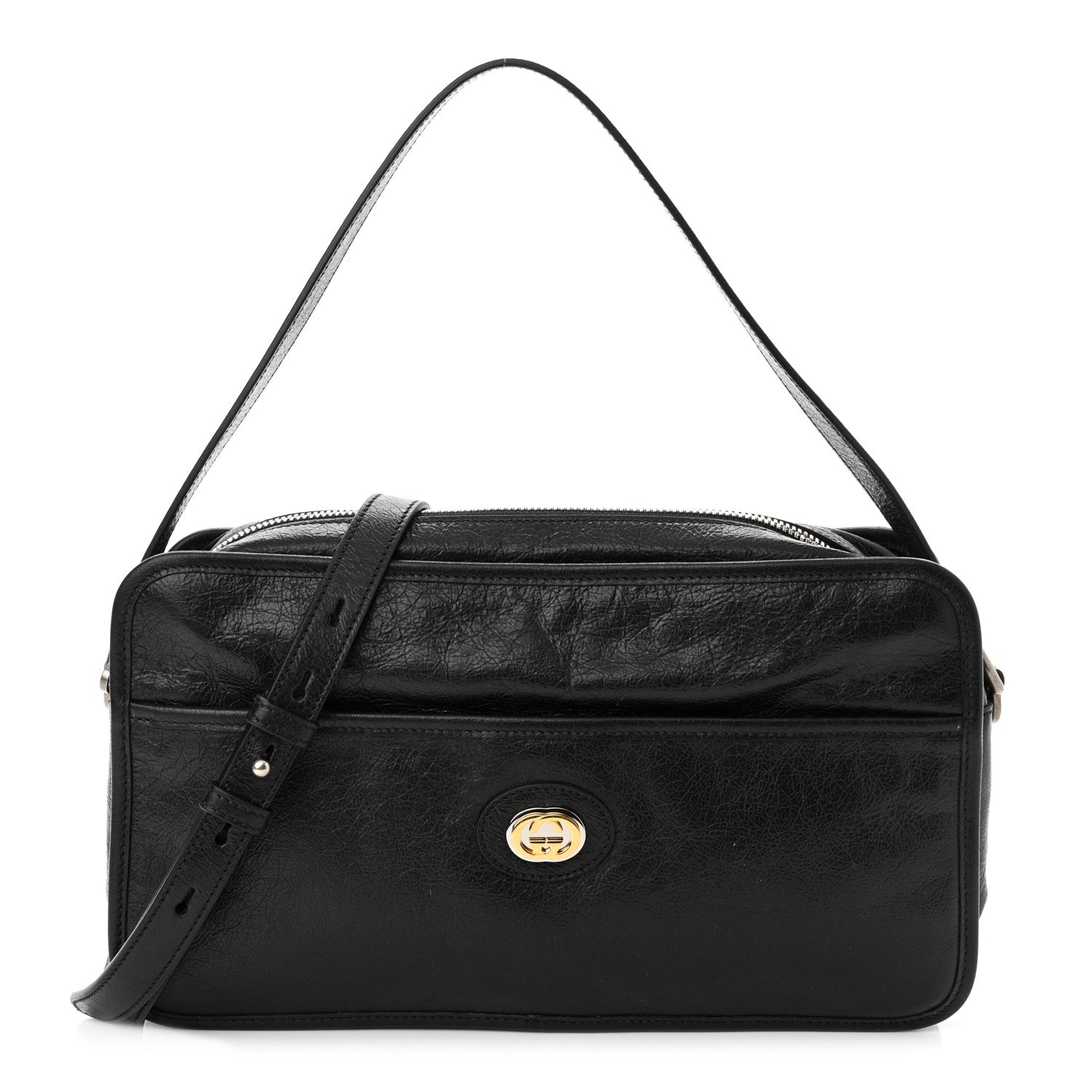 Gucci Fluffy Calfskin Morpheus Shoulder Bag Black 1 of 10