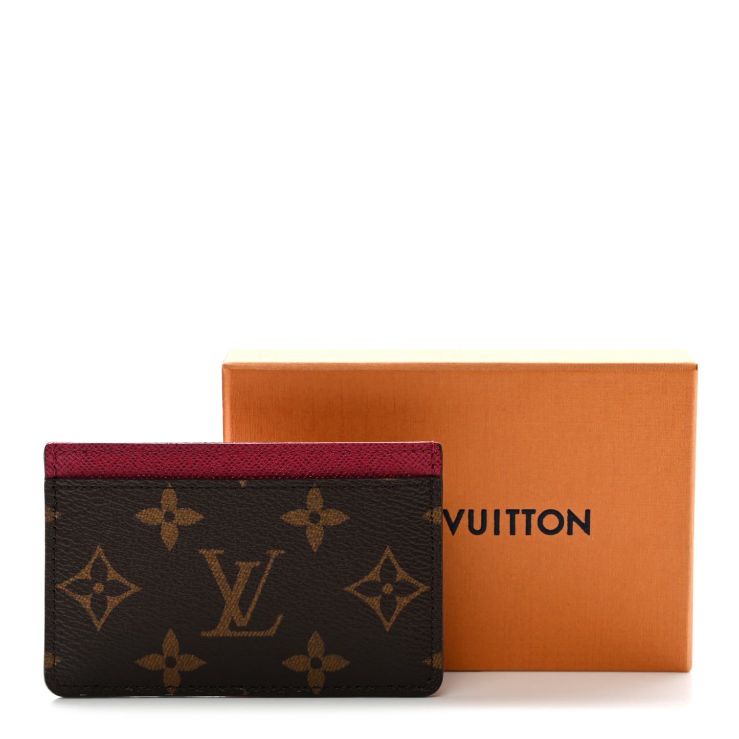 Monogram Card Holder Fuchsia