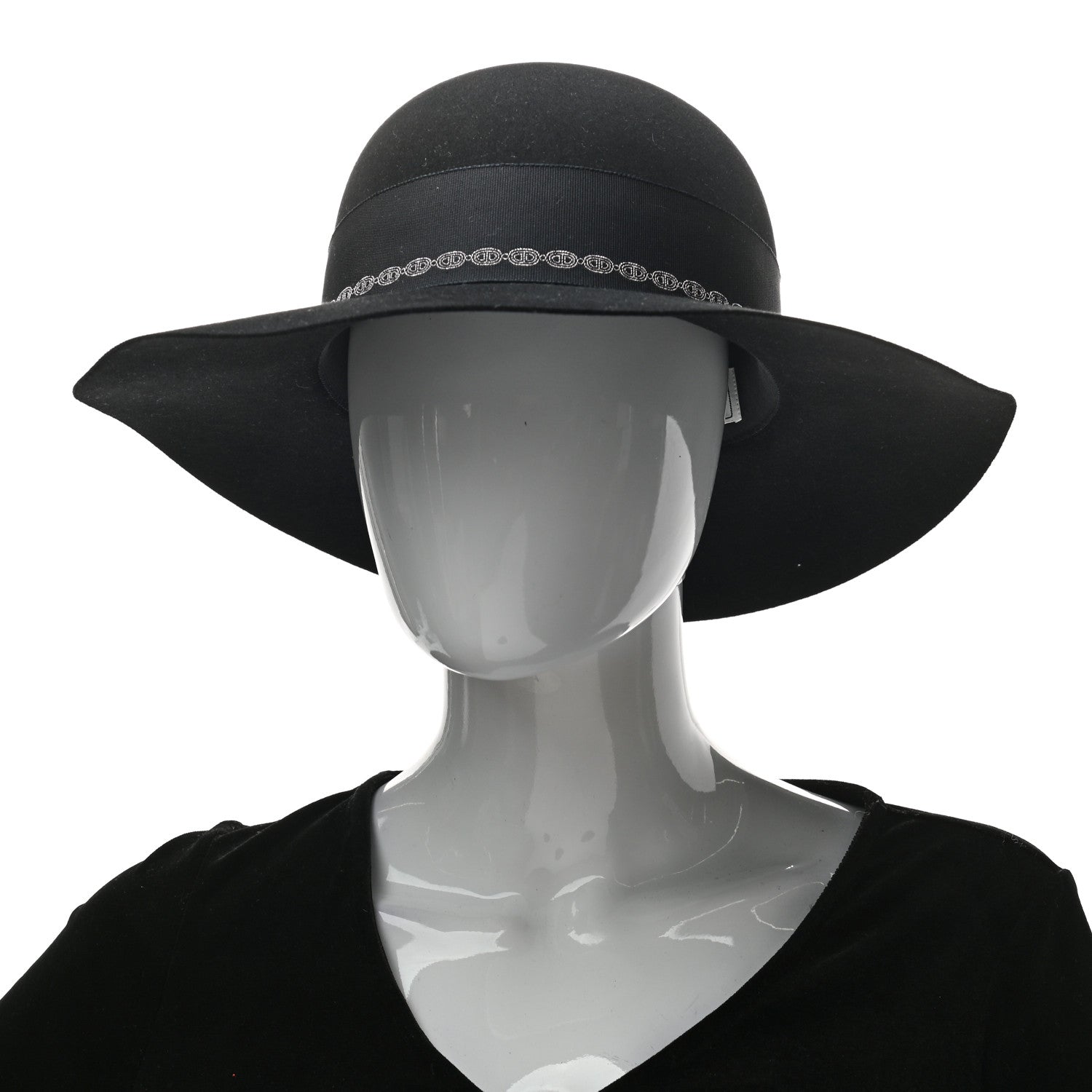 Hermes Rabbit Felt Betty Hat 58 Black 2 of 7