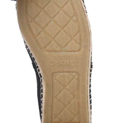 Chanel Fabric Patent Calfskin CC Espadrilles 36 Black 6 of 10