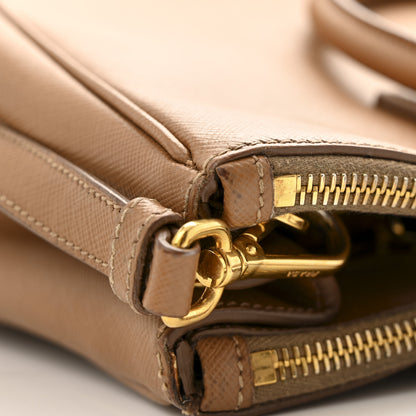 Prada Saffiano Medium Galleria Double Zip Tote Caramel 15 of 15