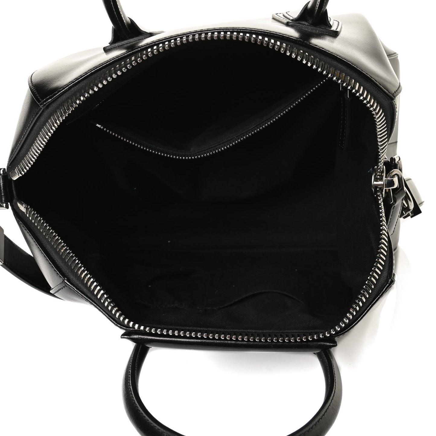 Shiny Lord Calfskin Medium Antigona Black