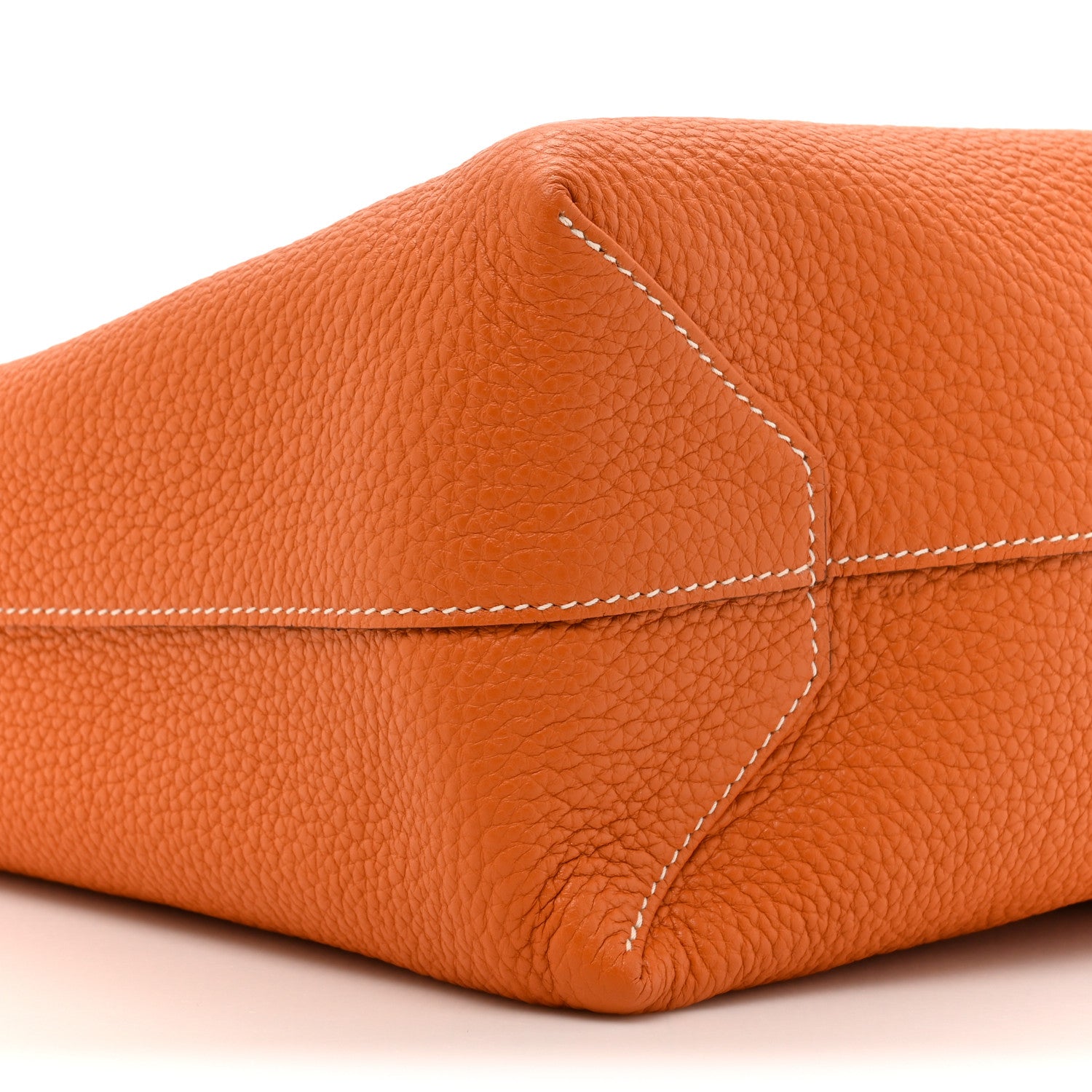 Hermes Taurillon Clemence Double Sens Reversible Tote 35 Gold Orange 16 of 18