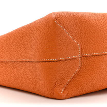 Hermes Taurillon Clemence Double Sens Reversible Tote 35 Gold Orange 16 of 18