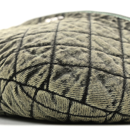 Chanel Denim Quilted Denimpression Waist Bag Green Black 10 of 10