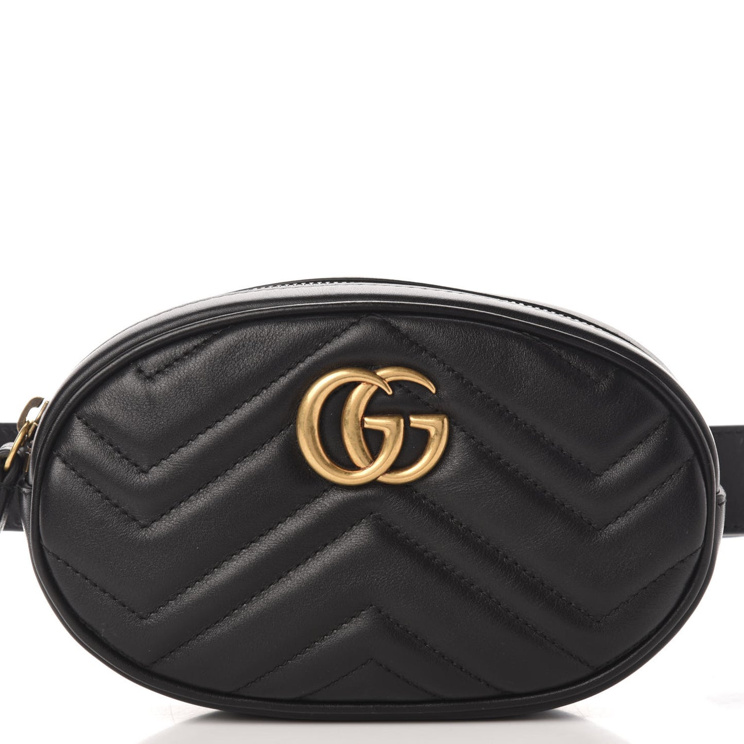 Calfskin Matelasse GG Marmont Belt Bag 85 34 Black