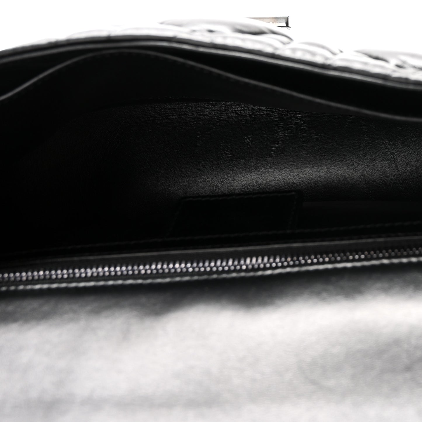Calfskin Macrocannage Large Caro Bag Black